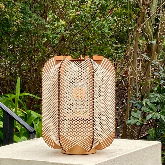 Lampe nomade Pillsi, tressage Croisé