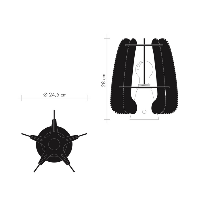 Lampe nomade Arioca, tressage Croisé