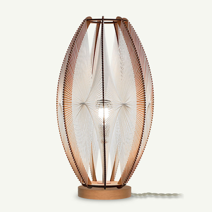 Lampe sur socle DJEMINO, tressage Twist