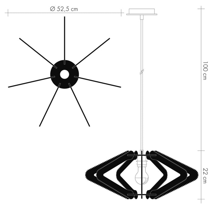 ASTRELI pendant light, Twist braiding