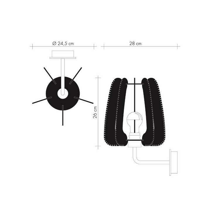 Applique à bras laiton ARIOCA, tressage Triple Twist