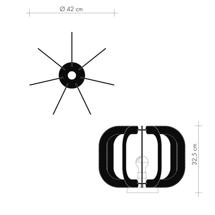 Lampe sur socle DRUMJEE 7, Tressage Triple Twist