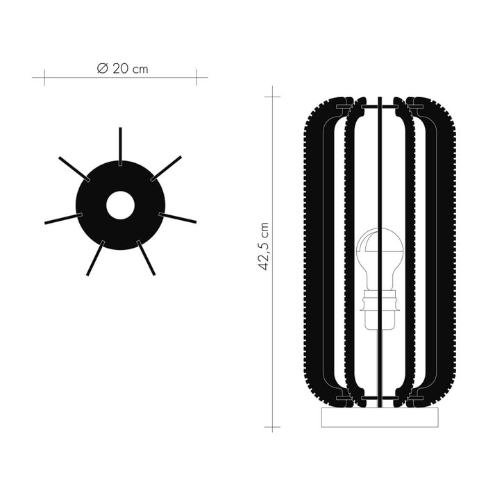 Lampe sur socle PILLSI, tressage Croisé