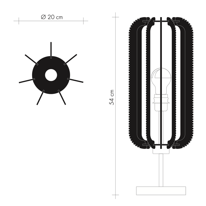 Lampe sur pied PILLSI, tressage Croisé