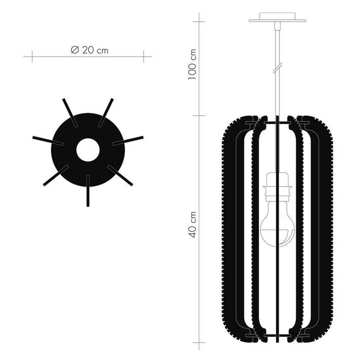 Suspension PILLSI, tressage Croisé