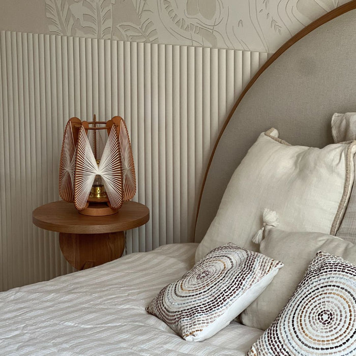Lampe sur socle ARIOCA, tressage twist