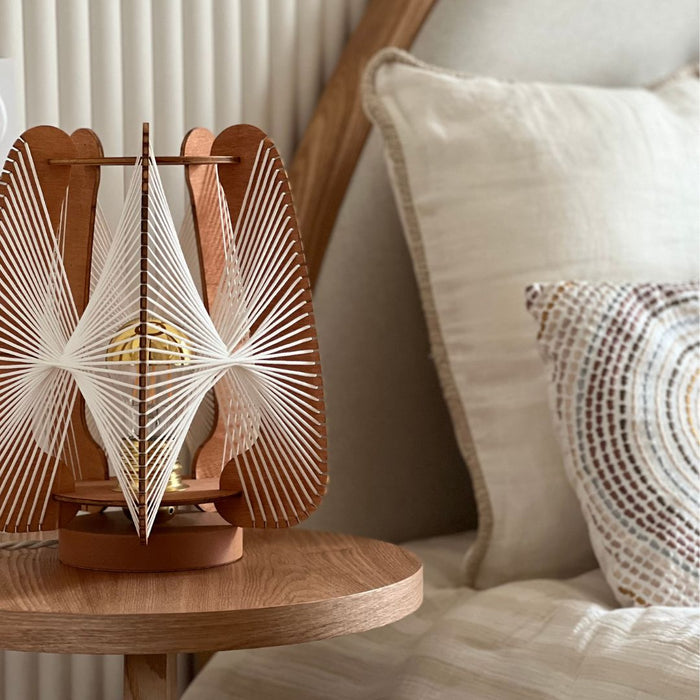 Lampe sur socle ARIOCA, tressage twist