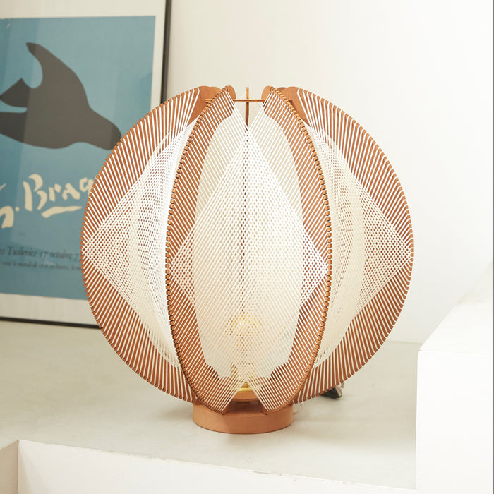 Lampe sur socle ASTROFI, tressage Croisé