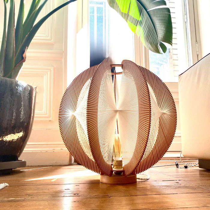 Lampe sur socle ASTROFI, tressage Twist