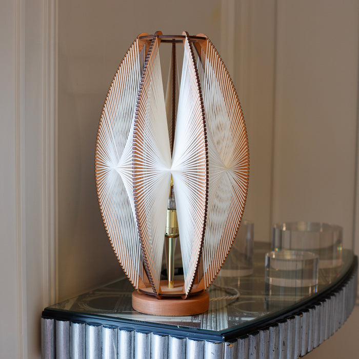 Lampe sur socle DJEMINO, tressage Twist