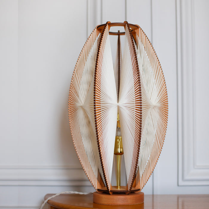 Lampe sur socle DJEMINO, tressage Twist