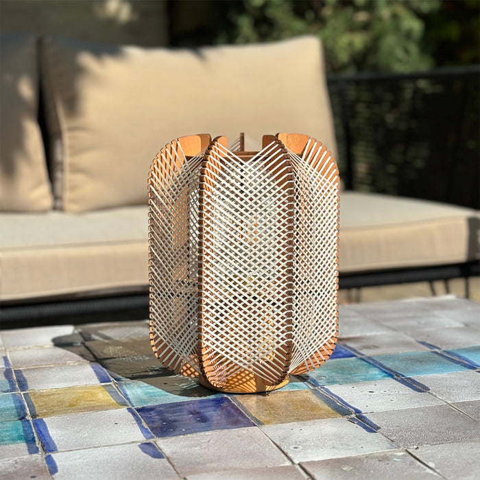 Lampe nomade Pillsi, tressage Croisé