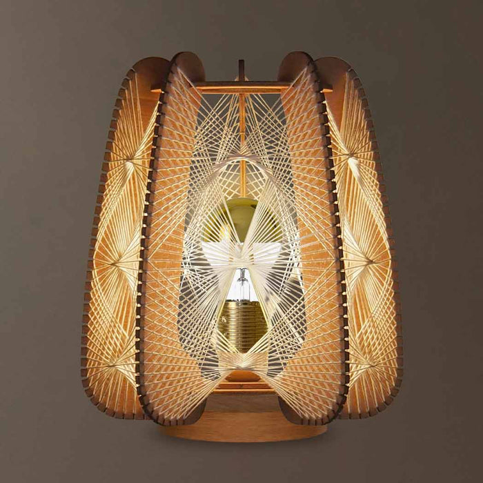 Lampe sur socle ARIOCA, tressage Triple Twist, Lafablight