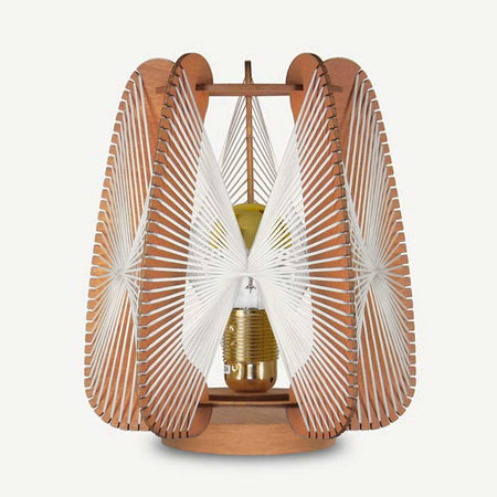 Lampe sur socle ARIOCA, tressage Twist, Lafablight