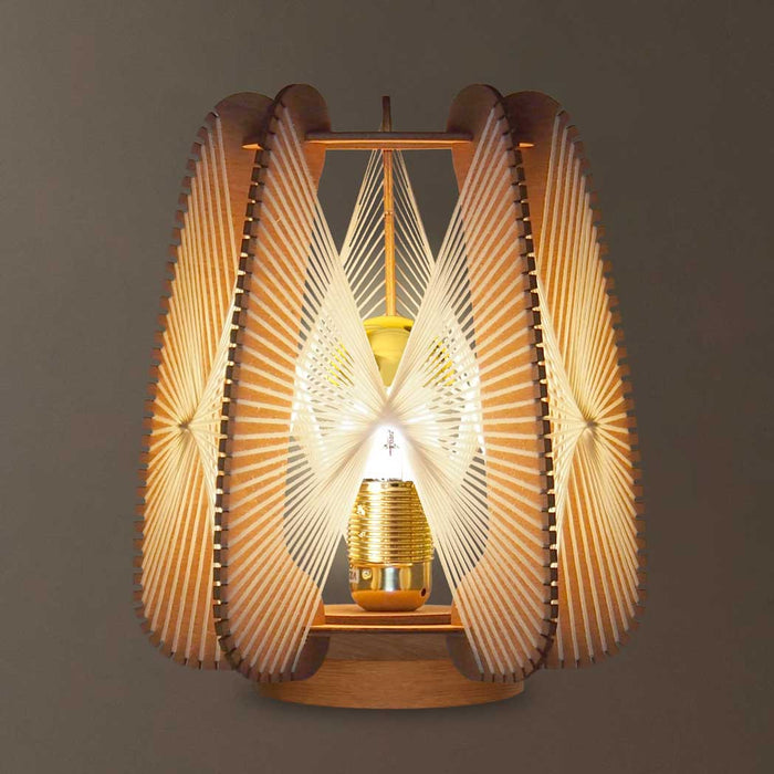 Lampe sur socle ARIOCA, tressage Twist, Lafablight