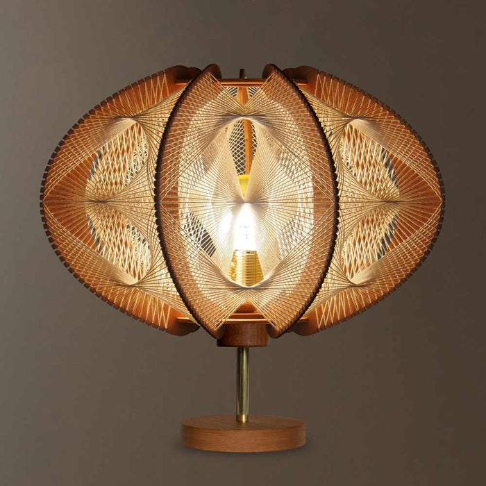 Lampe sur pied ECHINO, tressage Triple Twist, Lafablight