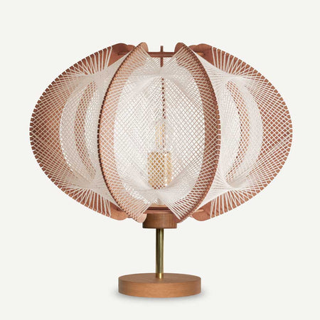Lampe sur pied ECHINO, tressage Twist Croisé, Lafablight