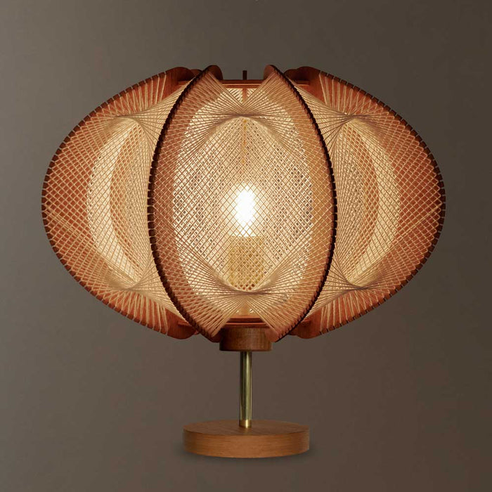 Lampe sur pied ECHINO, tressage Twist Croisé, Lafablight