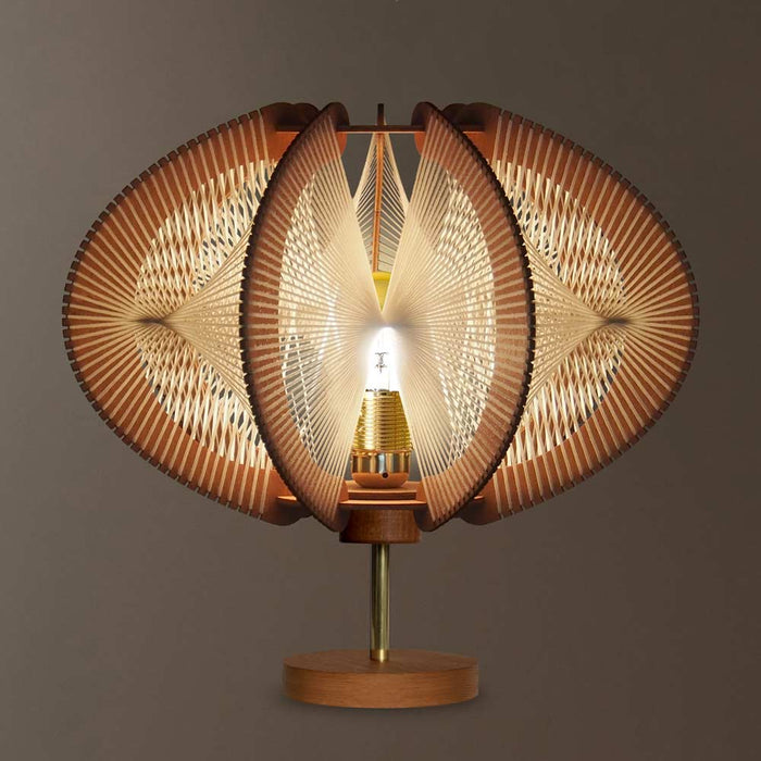 Lampe sur pied ECHINO, tressage Twist, Lafablight