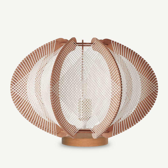 Lampe sur socle ECHINO, tressage Croisé, Lafablight