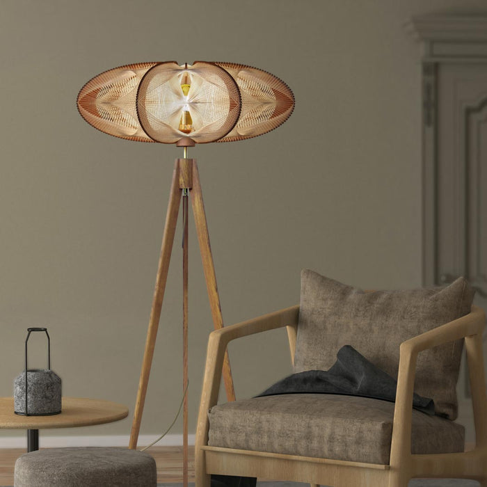 Lampadaire ETIOLA, tressage Triple Twist, par Lafablight