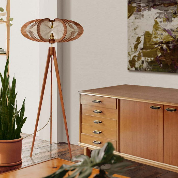 Lampadaire ETIOLA, tressage Twist, par Lafablight