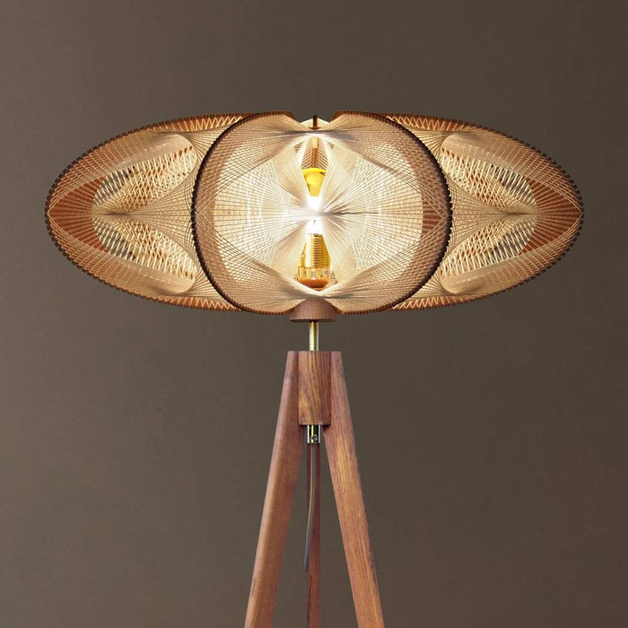 Lampadaire ETIOLA, tressage Triple Twist, par Lafablight