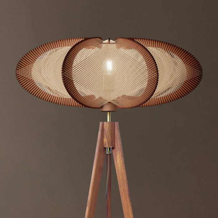 Lampadaire ETIOLA, tressage Croisé, par Lafablight