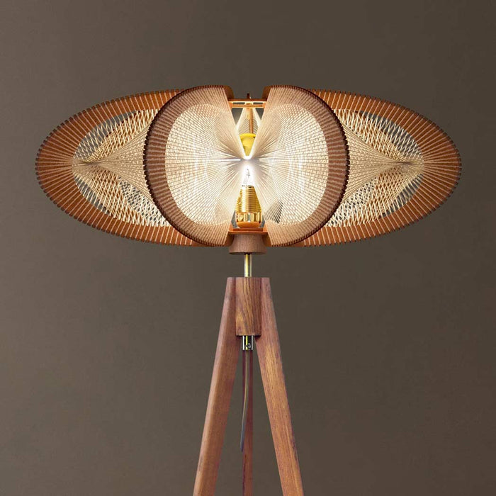 Lampadaire ETIOLA, tressage Twist, par Lafablight