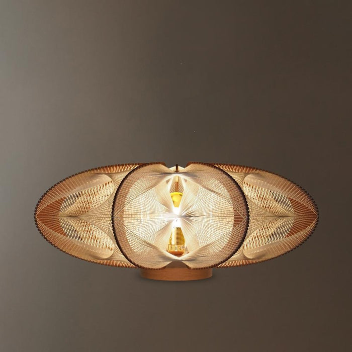 Lampe sur socle ETIOLA, tressage Triple Twist, Lafablight