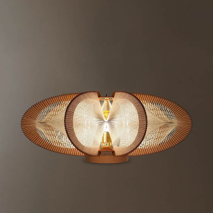 Lampe sur socle ETIOLA, tressage Twist, Lafablight