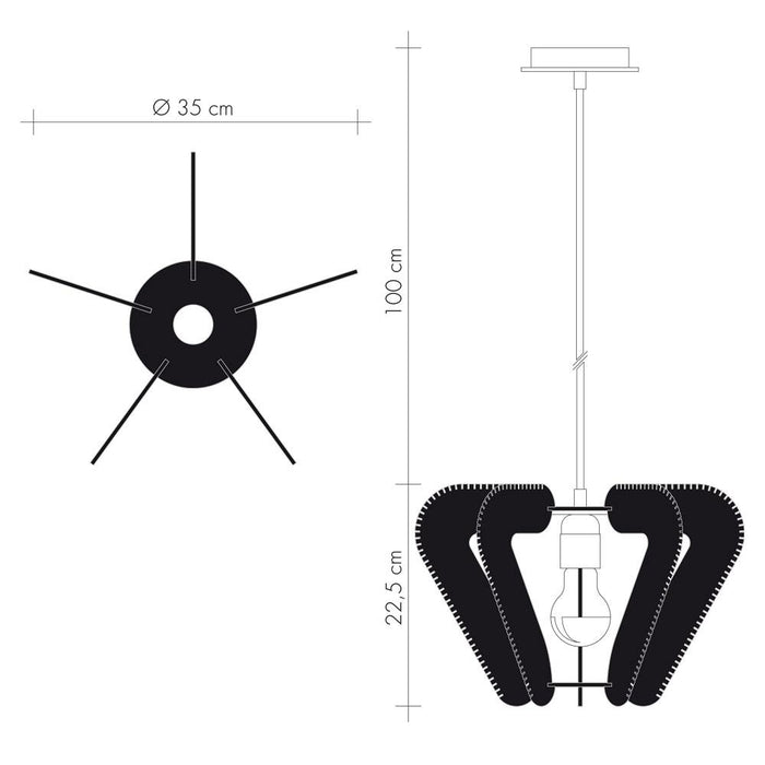 Lafablight suspension NOTOCA en bois, tressage fait main