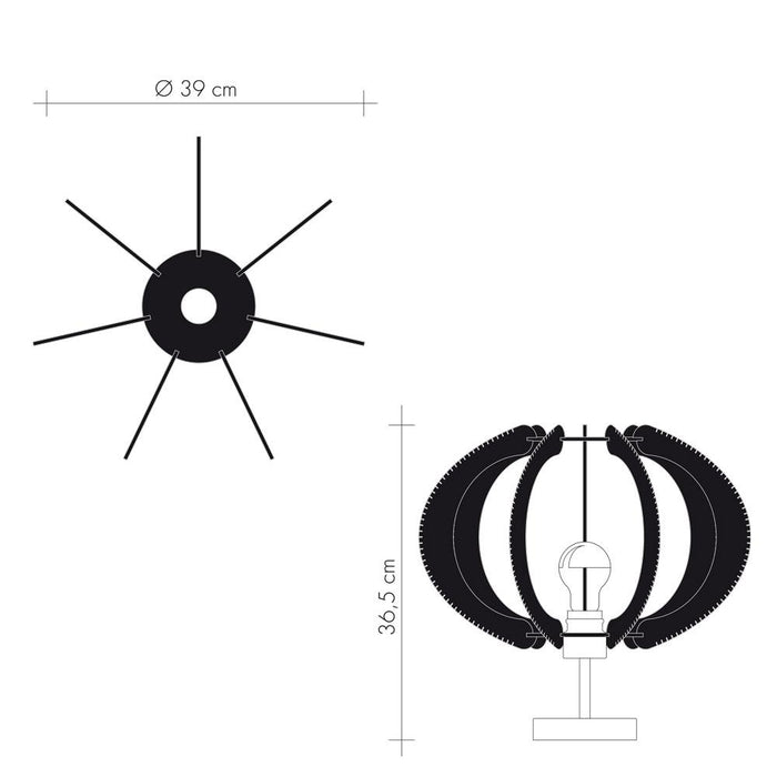 Lampe sur pied ECHINO, tressage Twist, Lafablight