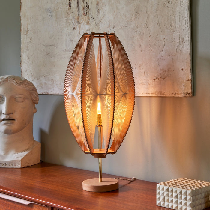 Lampe sur pied DJEMINO, tressage Twist