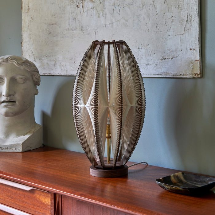 Lampe sur socle DJEMINO, tressage Twist