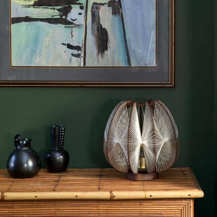 LAMPIU base lamp- Twist braiding - Dark Walnut