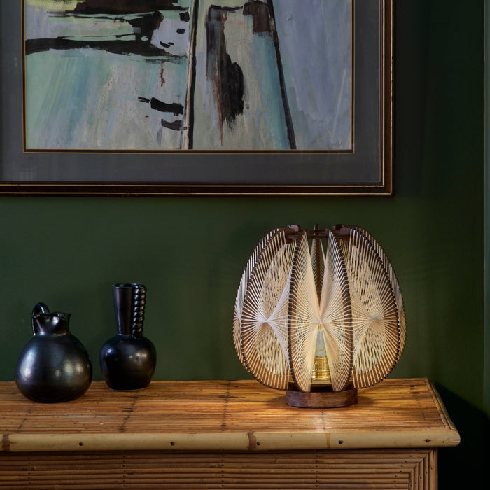 LAMPIU base lamp- Twist braiding - Dark Walnut