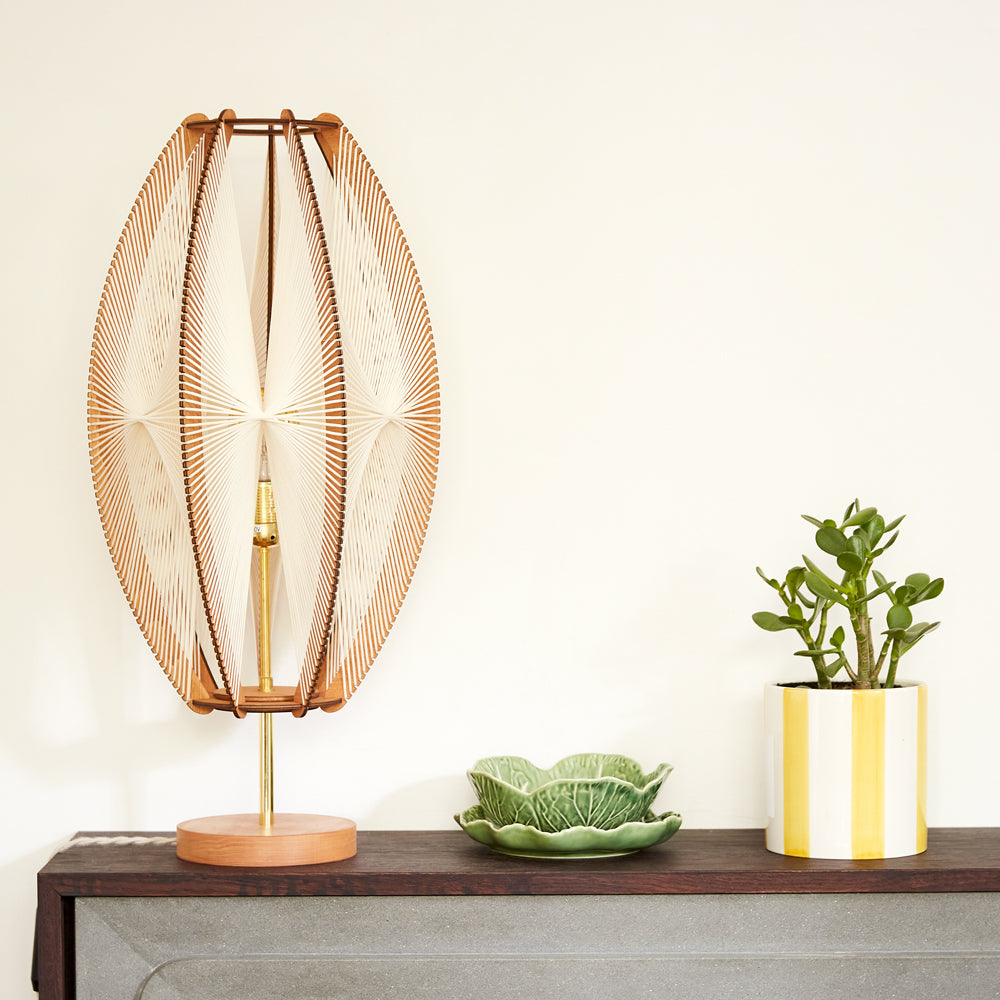 Lampe sur pied DJEMINO, tressage Twist