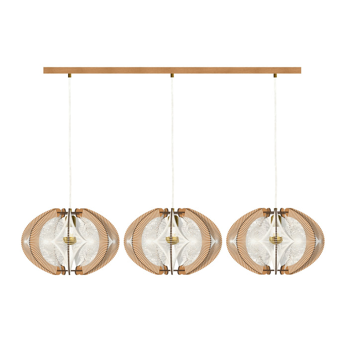 Echino Twist Trio Linear Chandelier