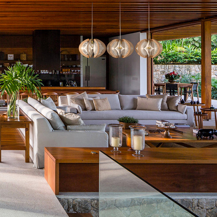 Echino Twist Trio Chandelier