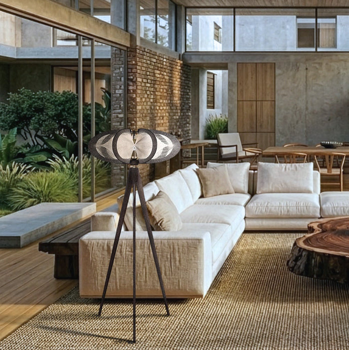 Grand Lampadaire ETIOLA L, tressage Twist