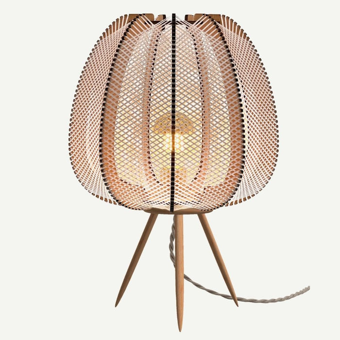 Lampe tripode LAMPIU - tressage Croisé