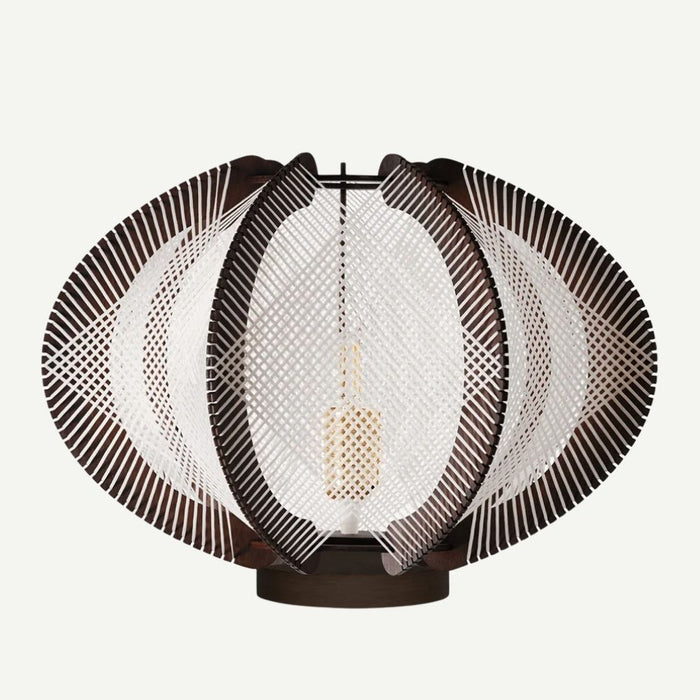 Lampe sur socle ECHINO, tressage Croisé