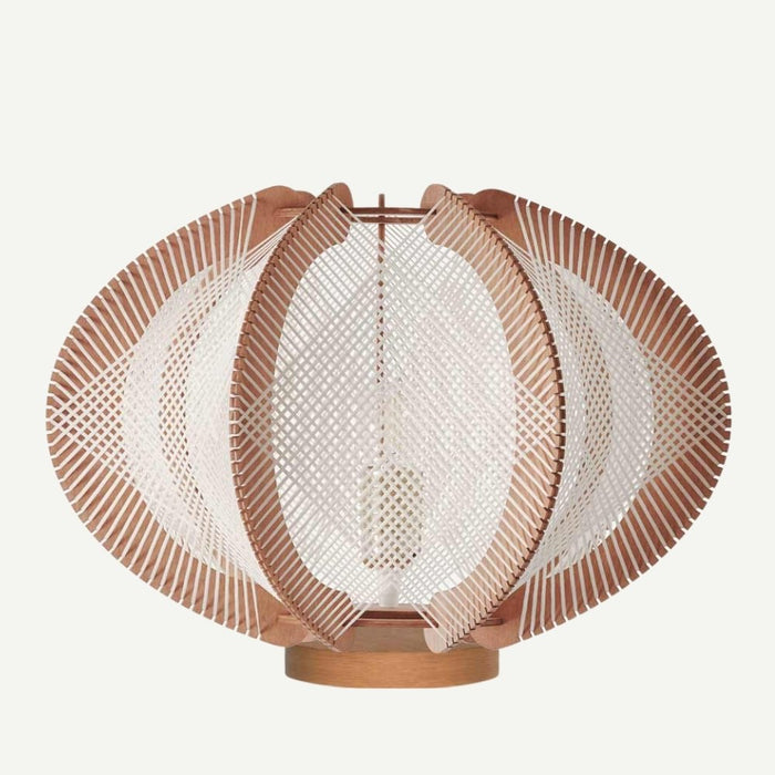 Lampe sur socle ECHINO, tressage Croisé