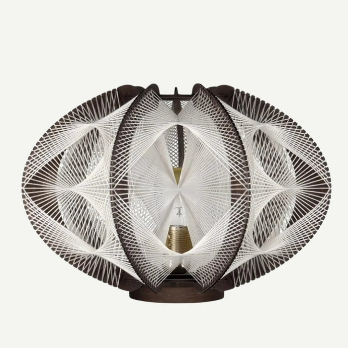 Lampe sur socle ECHINO, tressage Triple Twist