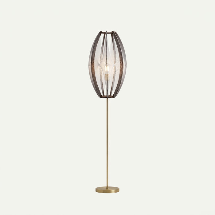 150 DJEMINO brass floor lamp, Twist braiding