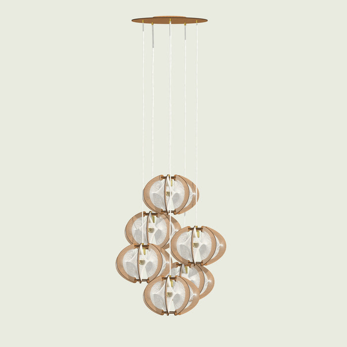 6 Echino Twist Cluster chandelier 