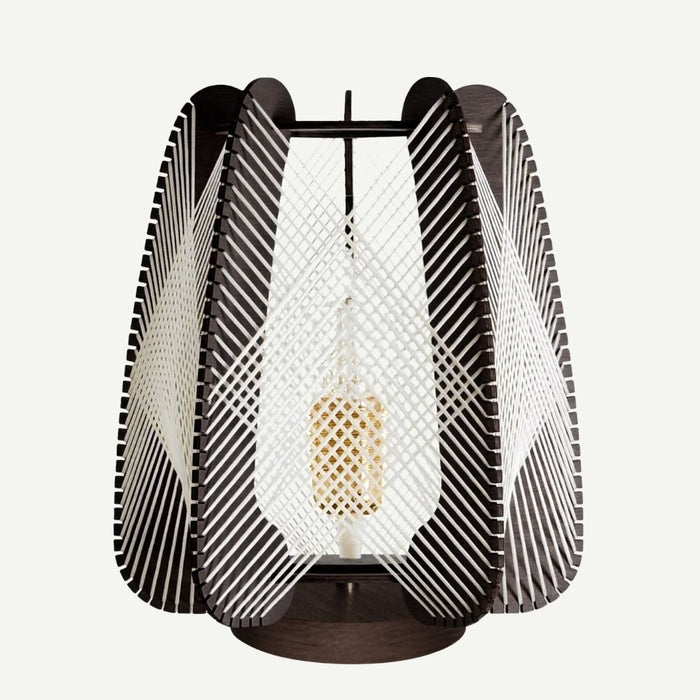 Lampe sur socle ARIOCA, tressage Croisé