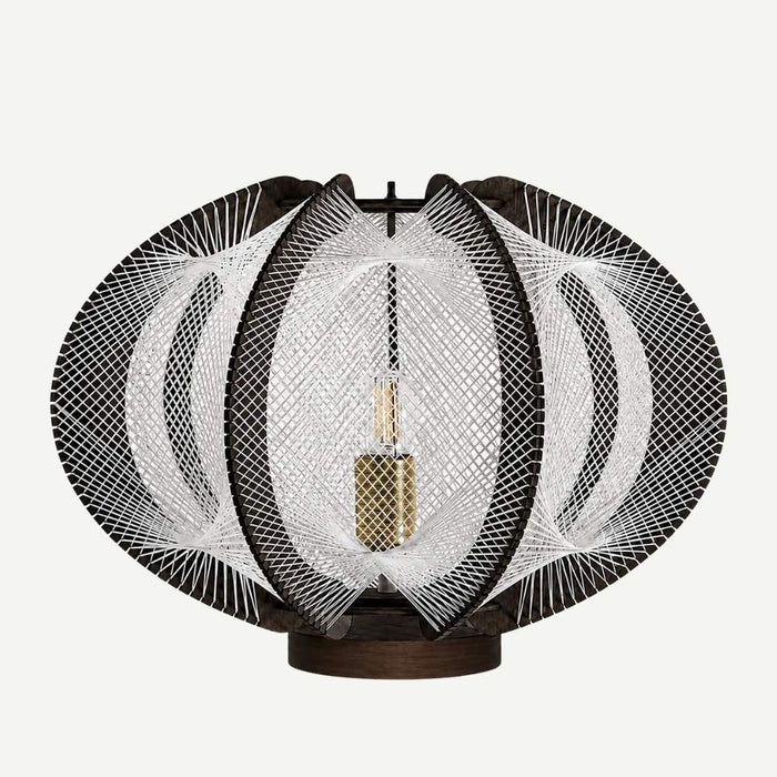 Lampe sur socle ECHINO, tressage Twist Croisé