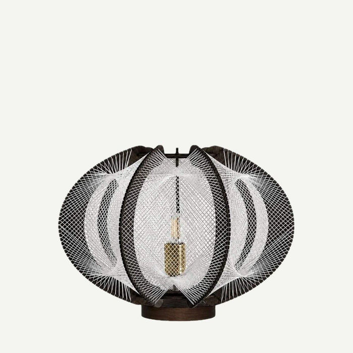 Lampe sur socle ECHINO, tressage Twist Croisé